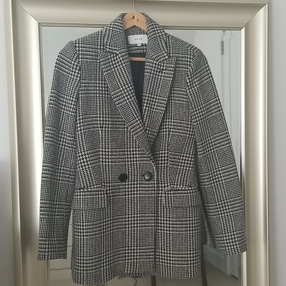 Reiss Langley Houndstooth Blazer